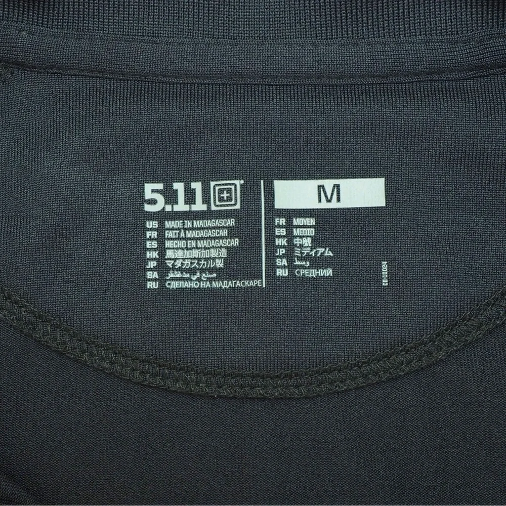 5.11 Tactical Performance Polo Shirt Mens Medium Dark Gray #71049 Short Sleeve
